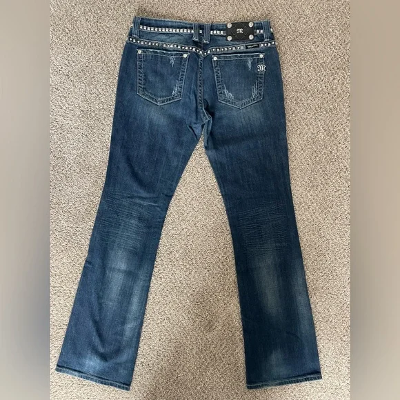 “Miss Me” heavily embellished Distressed Women's Jeans - Picture 2 of 6